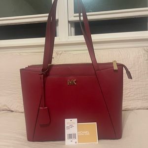 medium Michael Kors maroon tote purse